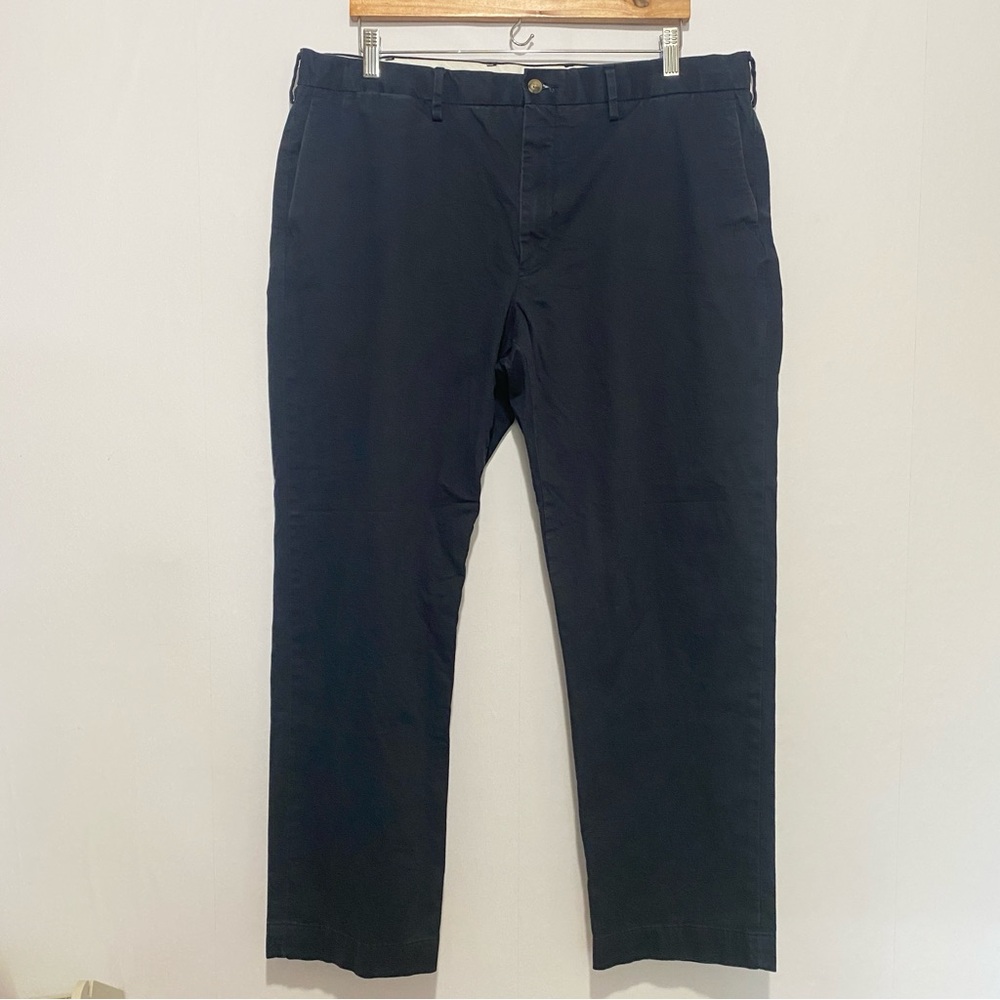 Polo Ralph Lauren Men’s Pants 38 Navy Blue Stretch Straight Fit Chinos Casual‎
